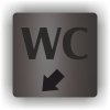 Piktogram - WC ŠIPKA V LEVO DOLŮ
