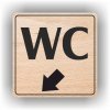 Piktogram - WC ŠIPKA V LEVO DOLŮ