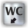 Piktogram - WC ŠIPKA V LEVO DOLŮ