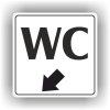 Piktogram - WC ŠIPKA V LEVO DOLŮ