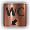 Piktogram - WC ŠIPKA V LEVO DOLŮ