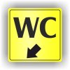 Piktogram - WC ŠIPKA V LEVO DOLŮ