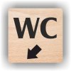 Piktogram - WC ŠIPKA V LEVO DOLŮ