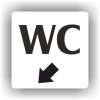 Piktogram - WC ŠIPKA V LEVO DOLŮ
