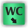 Cedule wc šipka v pravo dolů – plast (piktogram)
