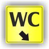 Piktogram - WC ŠIPKA V PRAVO DOLŮ
