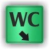 Cedule wc šipka v pravo dolů – plast (piktogram)