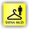 Cedule šatna muži – plast (piktogram)