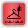 Cedule šatna muži – plast (piktogram)