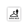 Cedule šatna muži | Piktogram (čtverec)