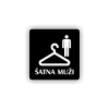 Cedule šatna muži | Piktogram (čtverec)