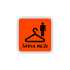 Cedule šatna muži | Piktogram (čtverec)