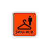 Cedule šatna muži | Piktogram (čtverec)