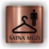 Cedule šatna muži – plast (piktogram)