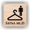 Cedule šatna muži – plast (piktogram)