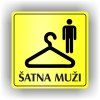 Cedule šatna muži – plast (piktogram)