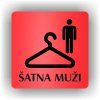Cedule šatna muži – plast (piktogram)