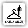 Cedule šatna muži – plast (piktogram)