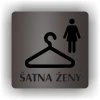 Cedule šatna ženy – plast (piktogram)