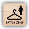 Cedule šatna ženy – plast (piktogram)