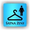 Cedule šatna ženy – plast (piktogram)