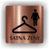 Cedule šatna ženy – plast (piktogram)
