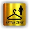 Cedule šatna ženy – plast (piktogram)