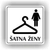 Cedule šatna ženy – plast (piktogram)