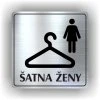 Cedule šatna ženy – plast (piktogram)