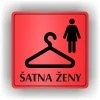Cedule šatna ženy – plast (piktogram)