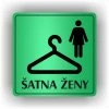Cedule šatna ženy – plast (piktogram)