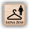 Cedule šatna ženy – plast (piktogram)