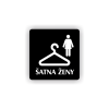 Cedule šatna ženy | Piktogram (čtverec)