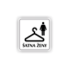 Cedule šatna ženy | Piktogram (čtverec)