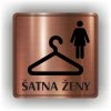 Cedule šatna ženy – plast (piktogram)