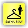 Cedule šatna ženy – plast (piktogram)