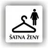 Cedule šatna ženy – plast (piktogram)