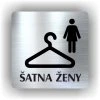 Cedule šatna ženy – plast (piktogram)