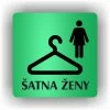 Cedule šatna ženy – plast (piktogram)