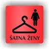 Cedule šatna ženy – plast (piktogram)