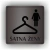 Cedule šatna ženy – plast (piktogram)