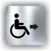 Piktogram - VOZÍČKÁŘI- INVALIDA ŠIPKA V PRAVO