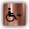 Piktogram - VOZÍČKÁŘI- INVALIDA ŠIPKA V PRAVO