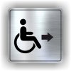 Piktogram - VOZÍČKÁŘI- INVALIDA ŠIPKA V PRAVO