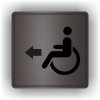 Piktogram - VOZÍČKÁŘI- INVALIDA ŠIPKA V LEVO