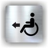 Piktogram - VOZÍČKÁŘI- INVALIDA ŠIPKA V LEVO