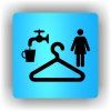 Cedule šatna ženy – plast (piktogram)