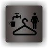 Cedule šatna ženy – plast (piktogram)