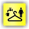 Cedule šatna ženy – plast (piktogram)