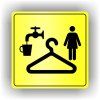 Cedule šatna ženy – plast (piktogram)